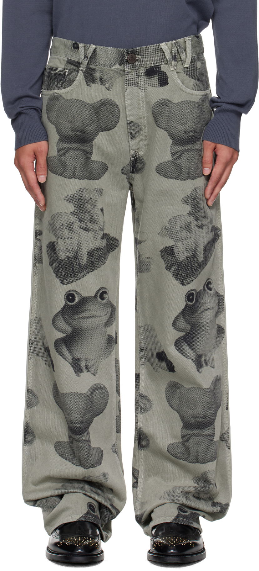 Дънки Vivienne Westwood Vivienne Westwood Figurine Raymond Printed Jeans Зелено | 2802003D-W014K-