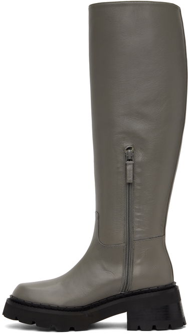 Облекло BY FAR BY FAR Russel Knee-High Boots Сиво | 22FWRUSDCEMNAP, 2