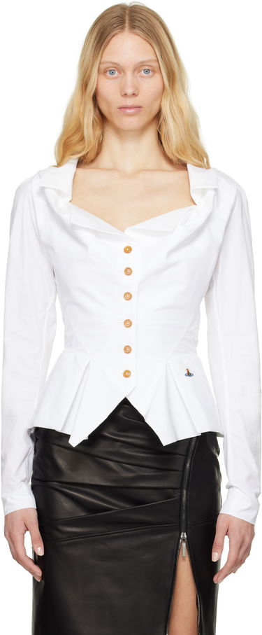 Риза Vivienne Westwood Vivienne Westwood Monday Peplum Blouse Бяло | 15010061-W017E-, 0