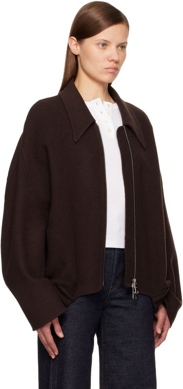 Яке бомбър Khaite Odin Zip Bomber Jacket Кафяво | 6188547, 1