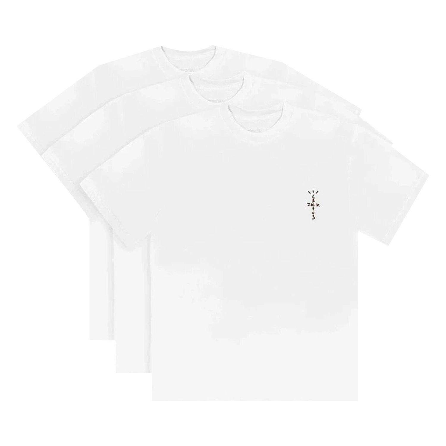 Тениска Cactus Jack by Travis Scott CJ Tee 3-Pack Бяло | CFMF 3T11 WHIT, 1