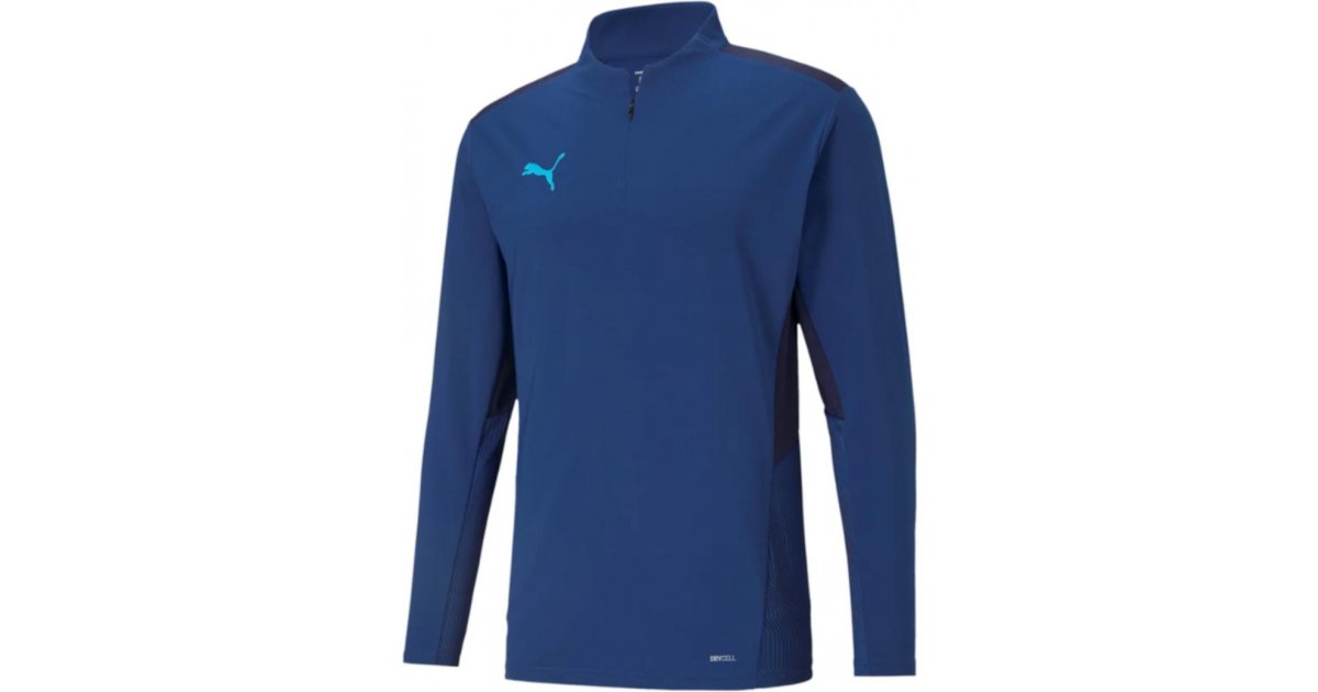 Суитчър Puma teamCUP 1/4 Zip Sweatshirt Тъмно синьо | 65672802, 1