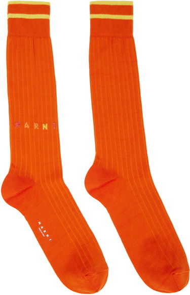 Чорапи Marni Marni Ribbed Knit Socks Оранжево
 | SKZC0110Q0 UFC143, 0