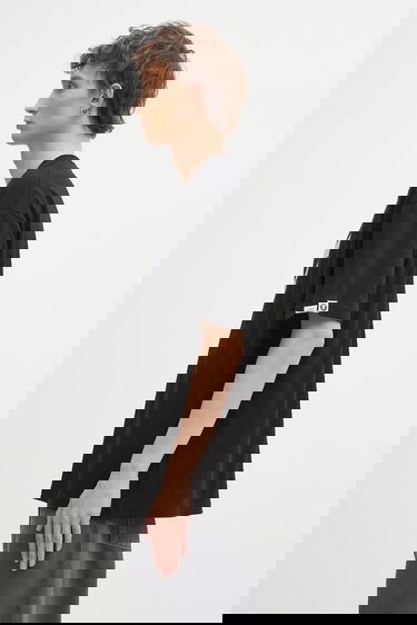 Тениска AAPE by A Bathing Ape Basic Iridescent Ape Head Logo T-Shirt Черно | AAPTEM1642XXO, 1