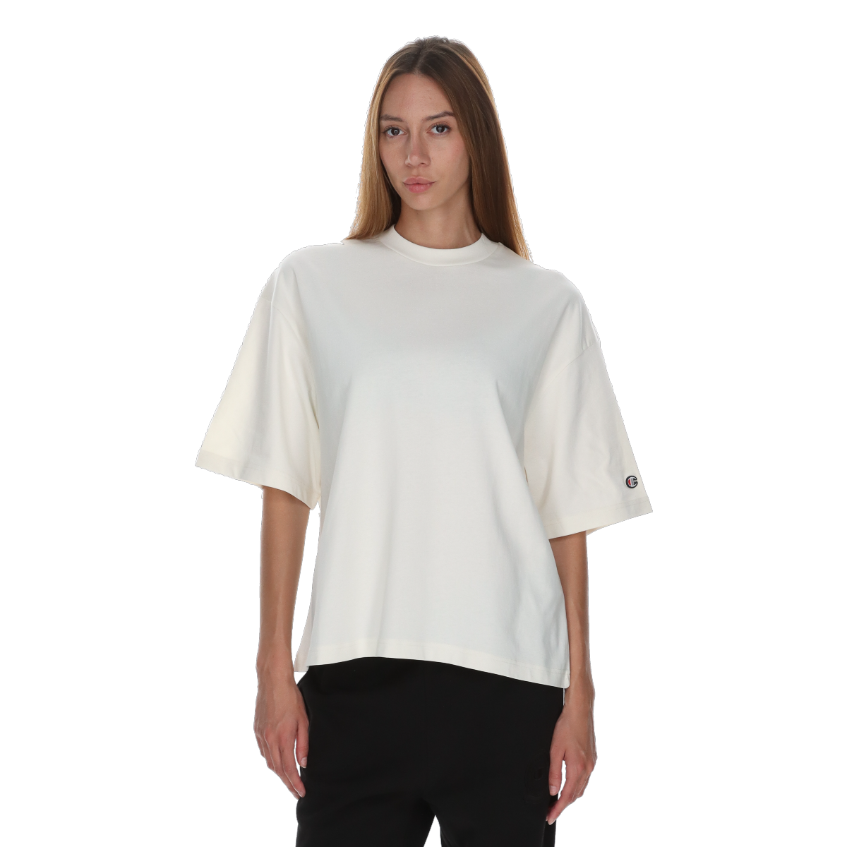 Тениска Champion Relaxed Fit Crewneck Short Sleeve T-Shirt Бежово | 118586-WW005, 0