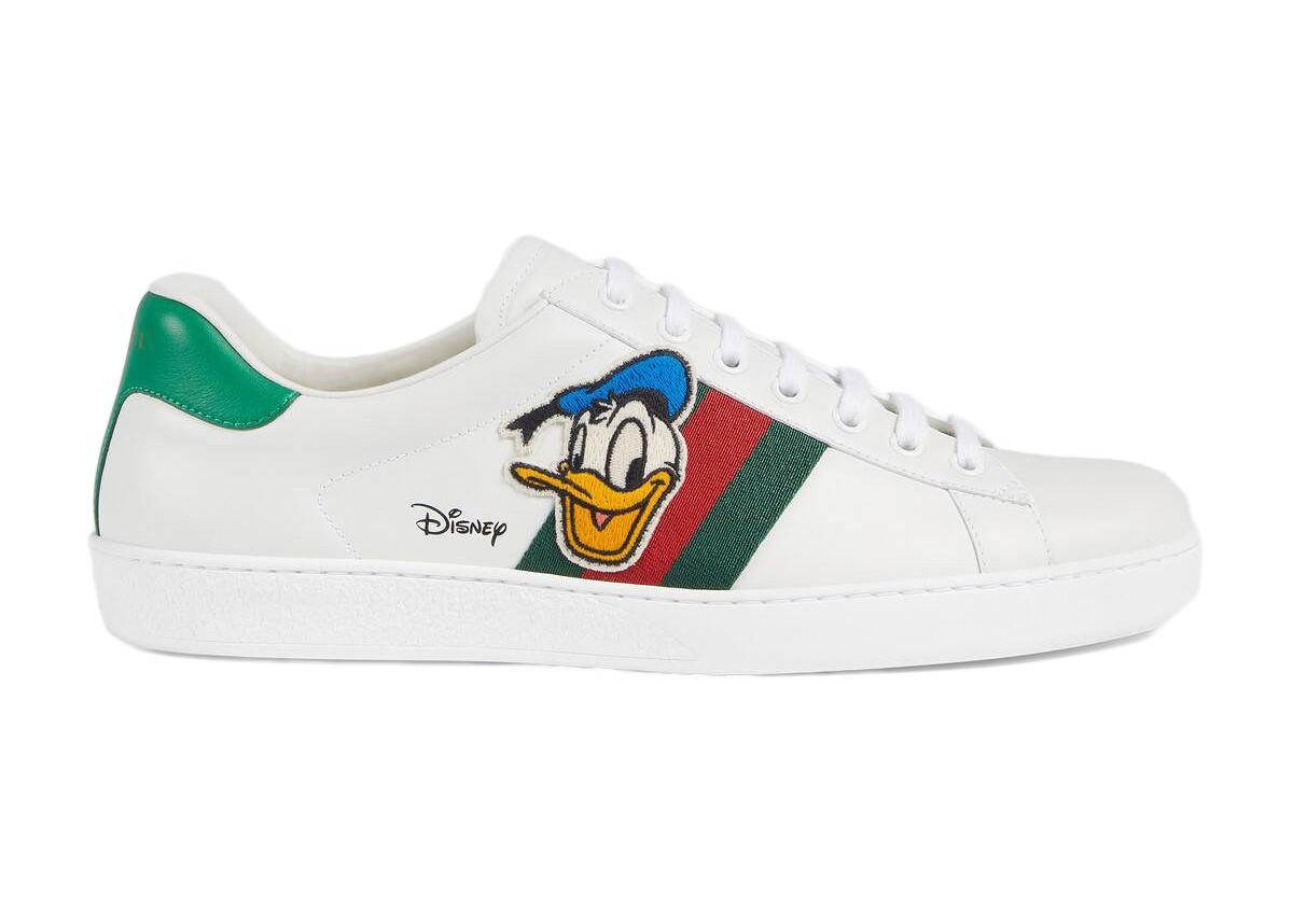 Кецове и обувки Gucci Ace x Disney Donald Duck Бяло | 649399 1XG60 9114, 0