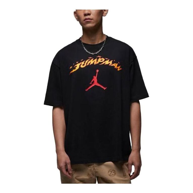 Тениска Jordan Fire Jumpman Logo Graphic T-Shirt Черно | FJ7685-010, 0