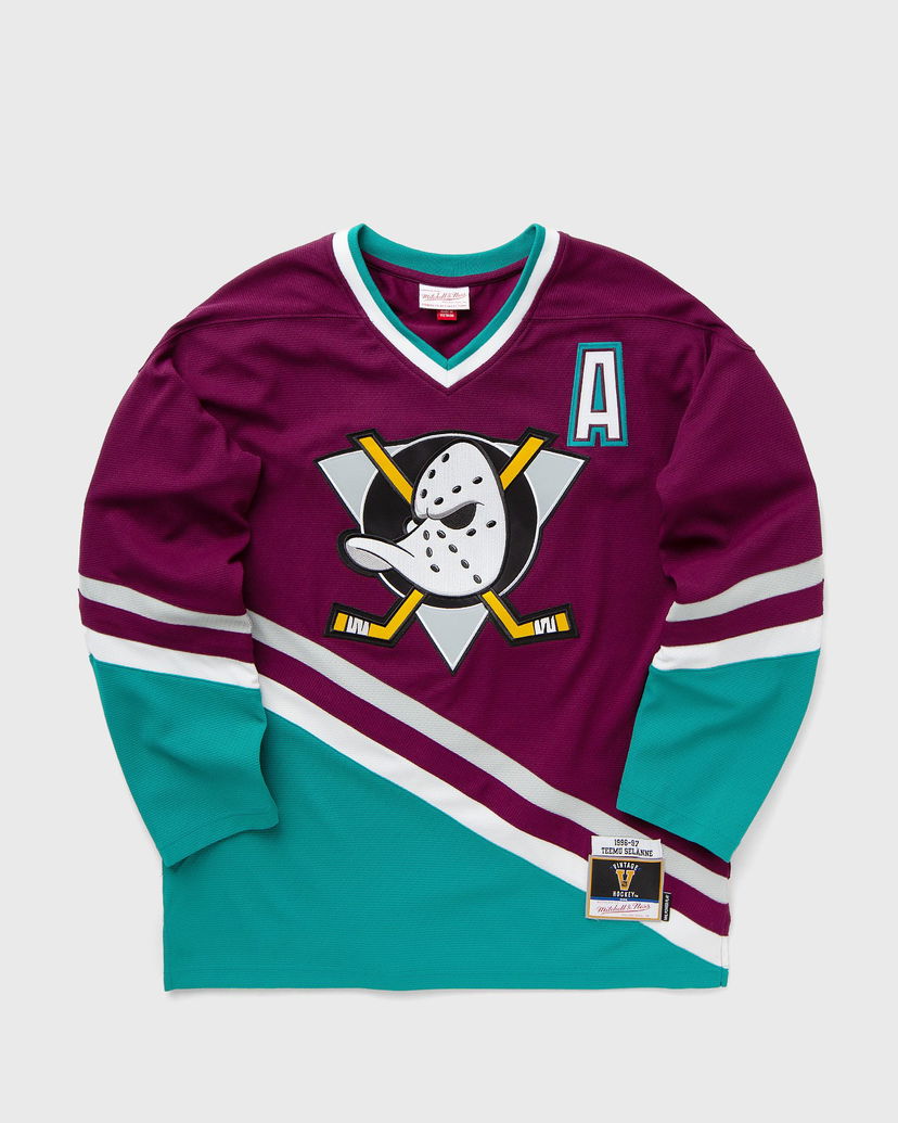 Фланелка Mitchell & Ness Anaheim Ducks 1996 Selanne Jersey Зелено | JY9016-ADUPURP