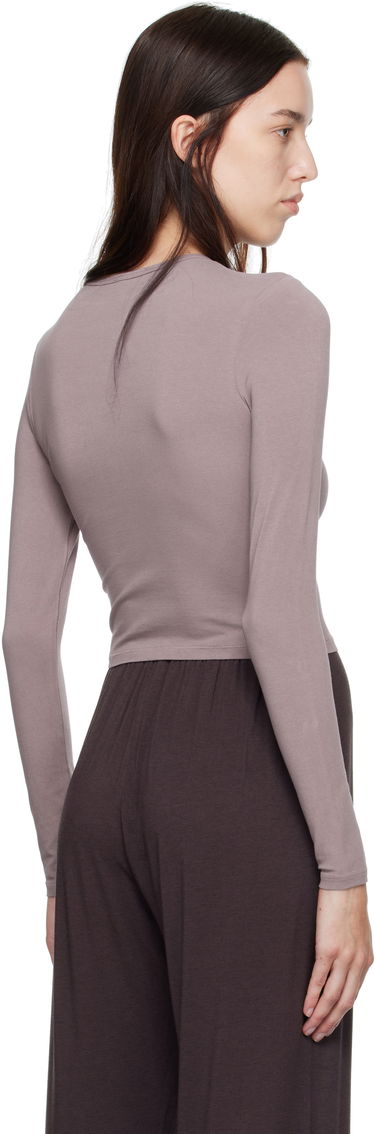 Тениска SKIMS New Vintage Cropped Long Sleeve T-Shirt Лилаво | AP-LGS-1370, 2