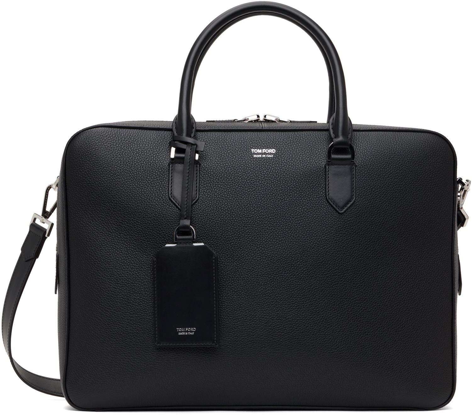 Голяма пазарска чанта Tom Ford Elliot Leather Briefcase Черно | H0651-LCL213S, 0