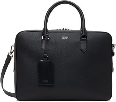 Голяма пазарска чанта Tom Ford Elliot Leather Briefcase Черно | H0651-LCL213S, 0