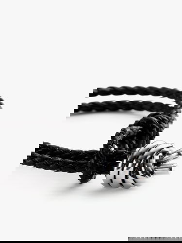 Гривна Bottega Veneta Braided Leather Bracelet Кафяво | 815938V507C1139, 2