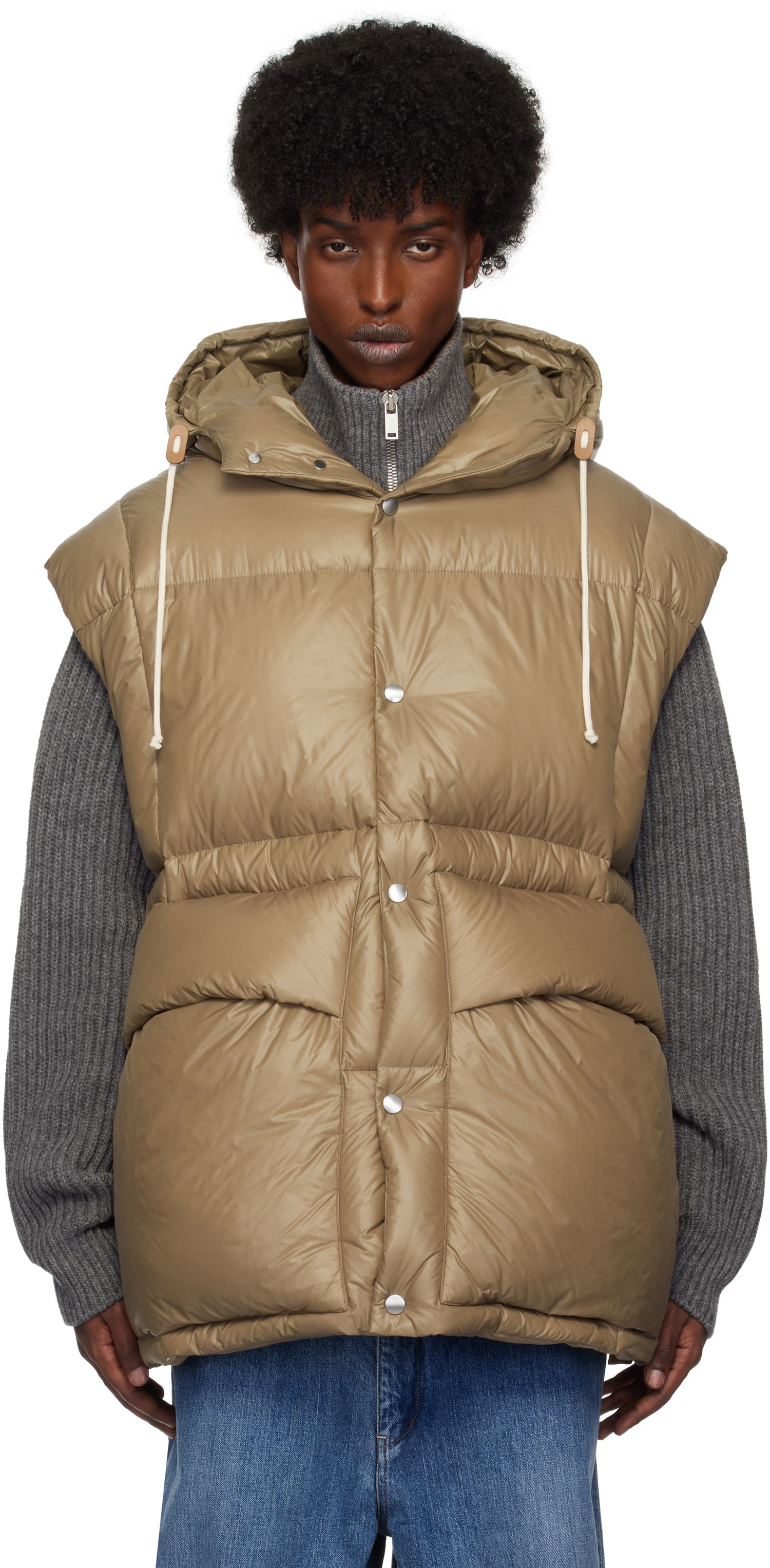 Жилетка Jil Sander Quilted Down Vest Кафяво | J47AF0143_J70007, 0