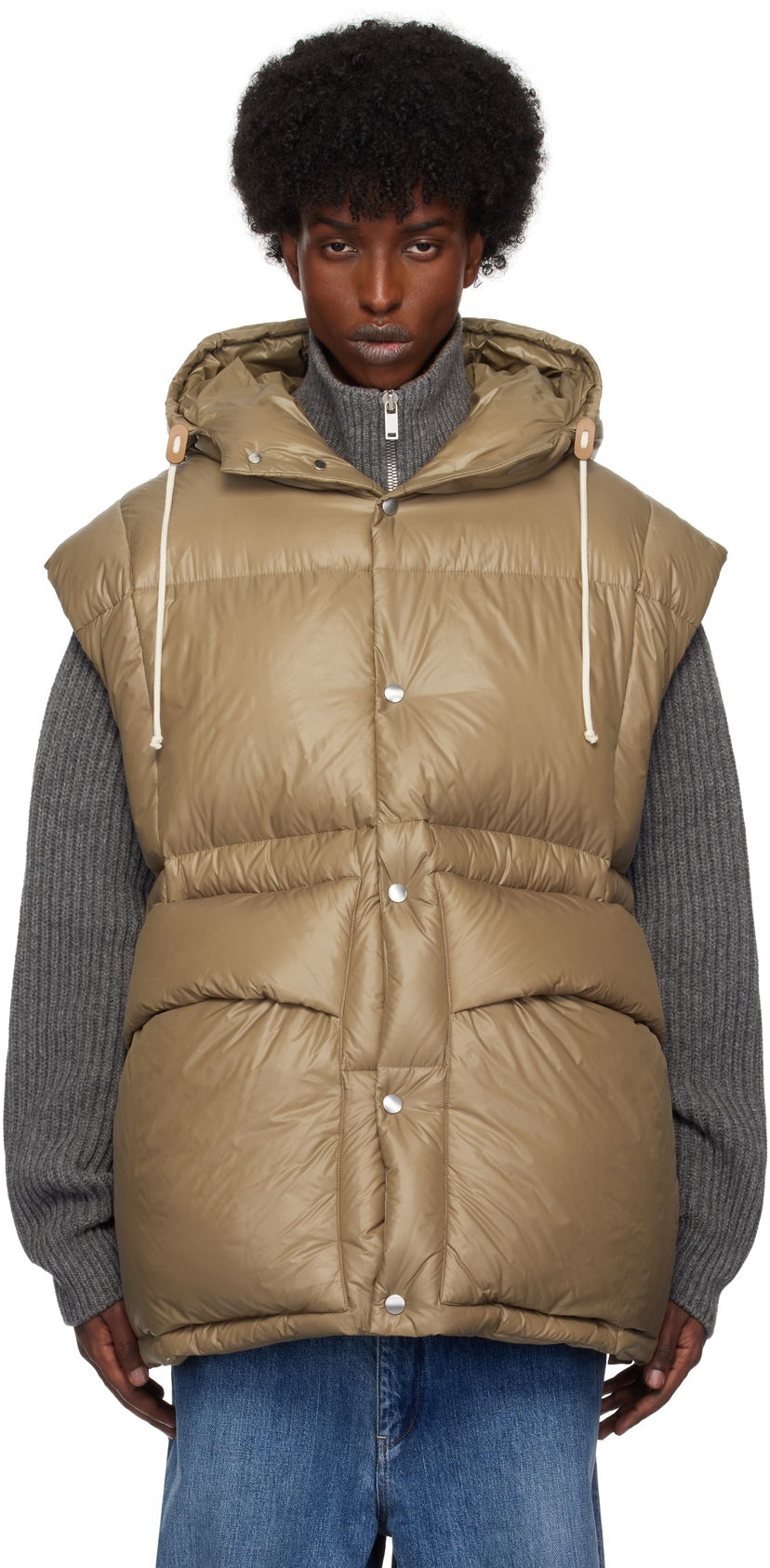 Жилетка Jil Sander Quilted Down Vest Кафяво | J47AF0143_J70007