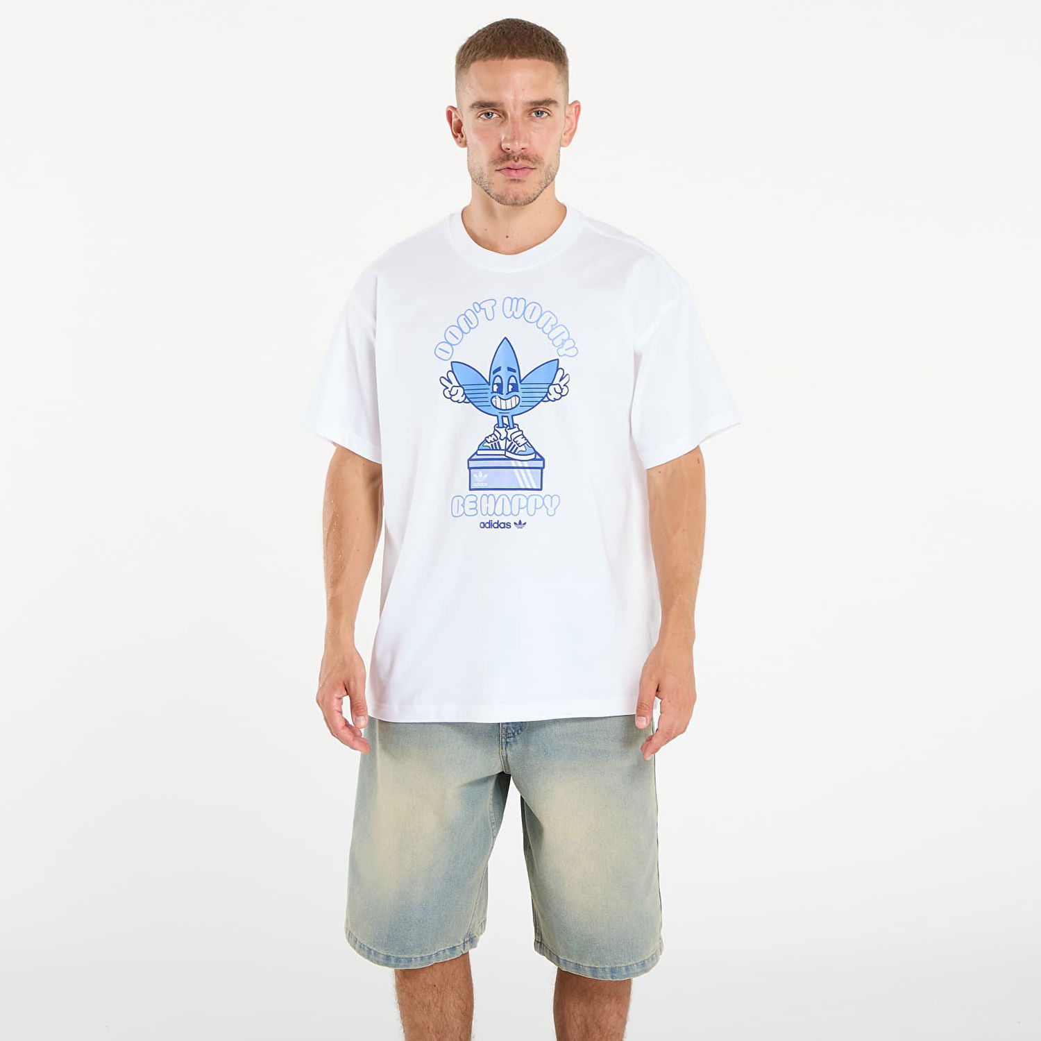 Тениска adidas Originals adidas Treffy Smile Graphic T-Shirt Бяло | KT2971, 0