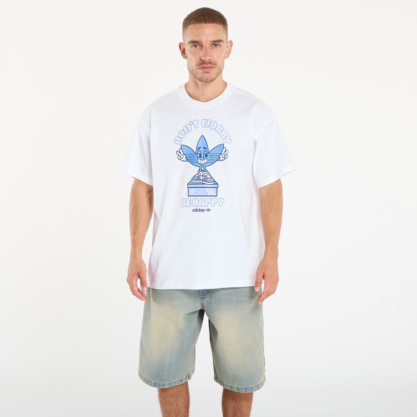 Тениска adidas Originals adidas Treffy Smile Graphic T-Shirt Бяло | KT2971