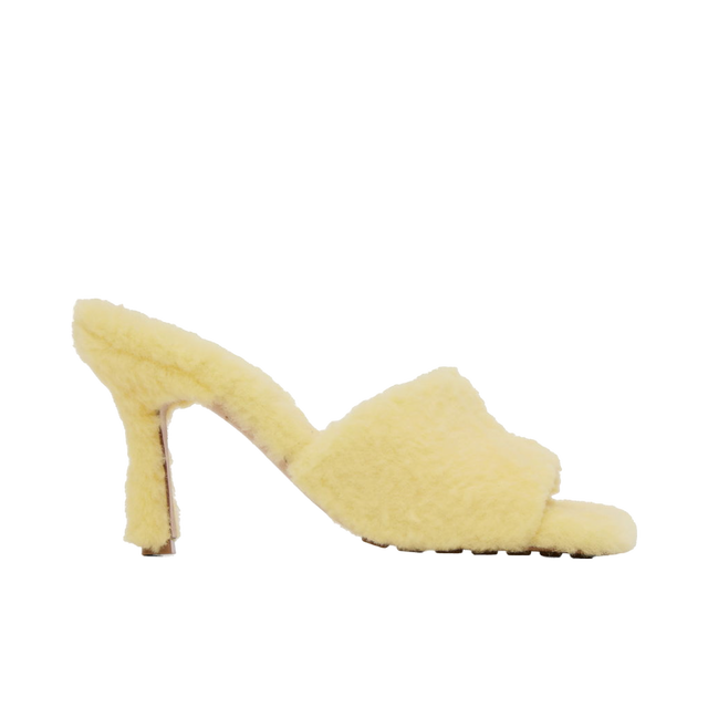 Stretch Heeled Sandals "Yellow"