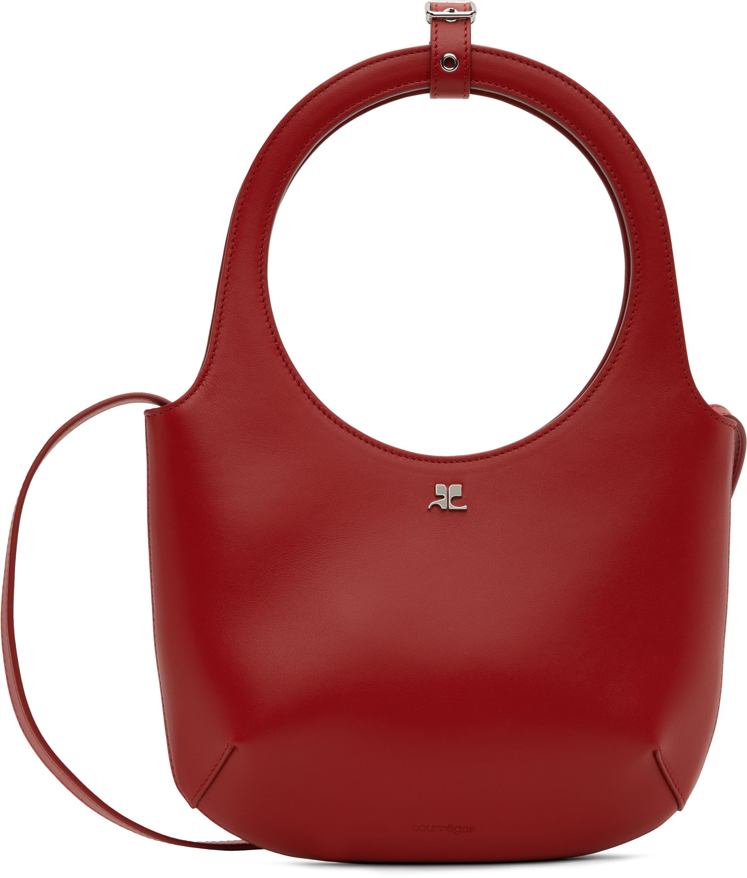 Дамска чанта Courrèges Courrèges Holy Leather Shoulder Bag Червено | 224GSA102CR0065, 0