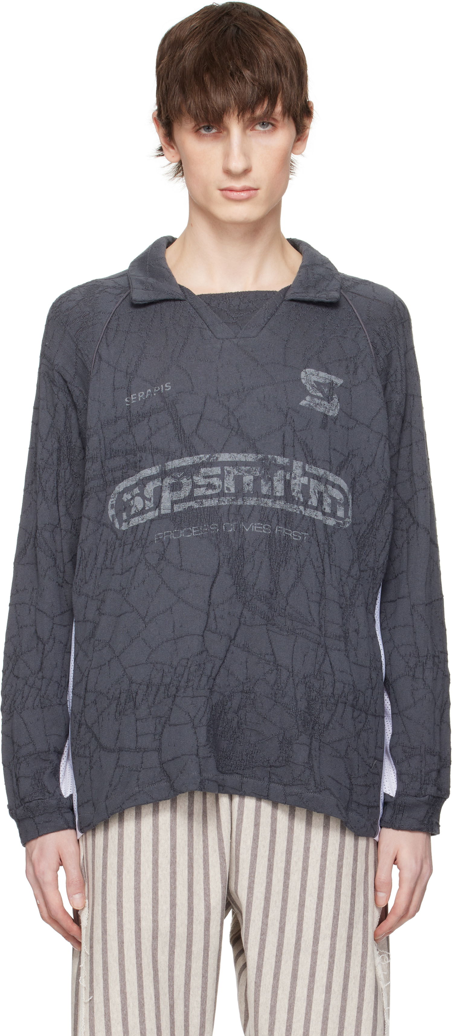 Пуловер Serapis Serapis Knit Football Polo Сиво | SS25_FT_5, 0