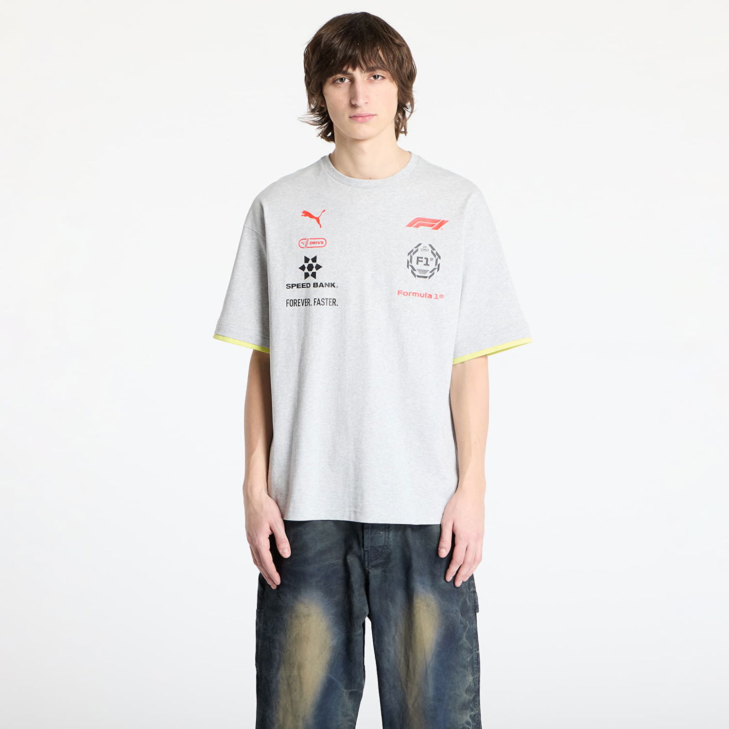 Тениска Puma F1 Racing Tee Сиво | 63224501, 0