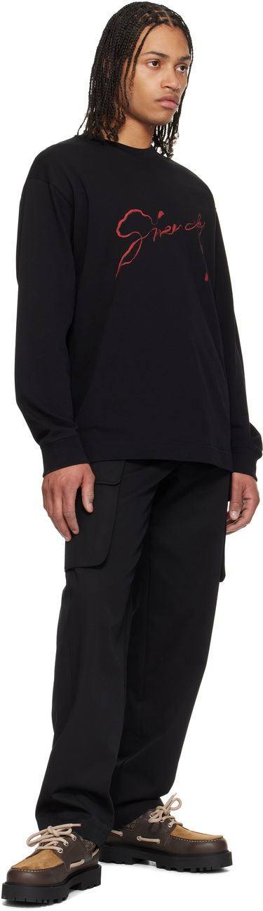 Тениска Givenchy Givenchy Regular Long Sleeve T-Shirt Черно | BM71MH3YPX001, 3