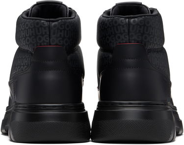 Кецове и обувки BOSS HUGO Printed-Logo Faux-Leather Boots Черно | 50552644, 1