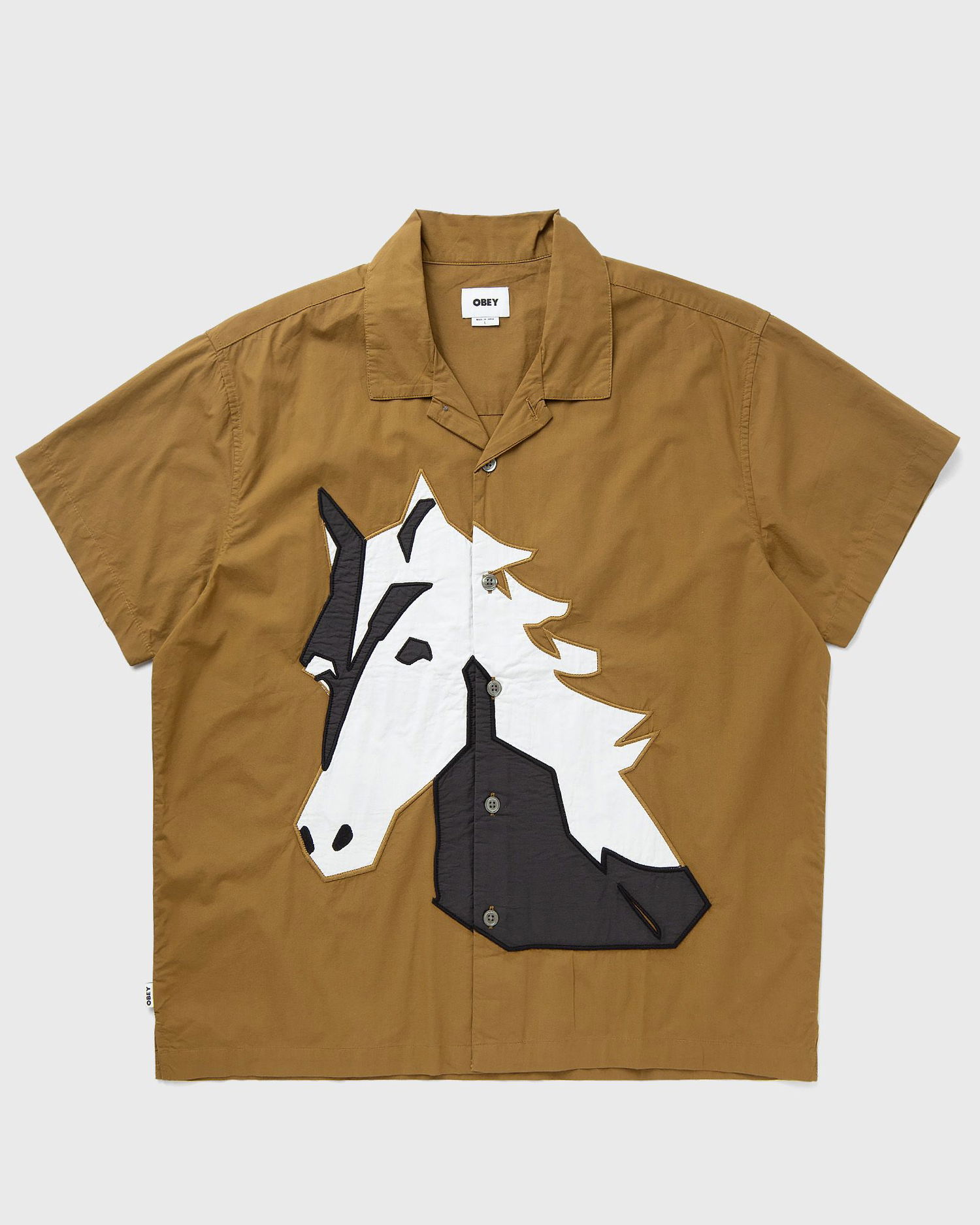 Риза OBEY Horse Applique Woven Shirt Кафяво | 181210436-BREN, 1