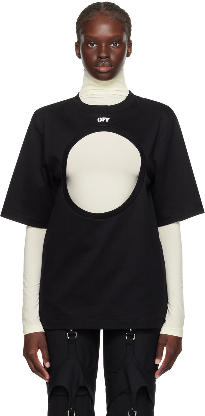 Тениска Off-White Black & Meteor Long Sleeve T-Shirt Черно | OWAD231F23JER0011019