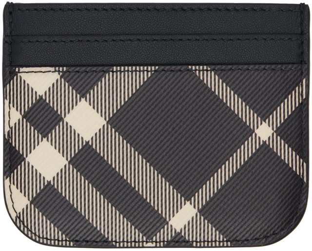 Black Check Card Holder