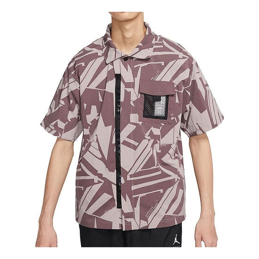 Риза Jordan Jordan Knit Short Sleeve Shirt Лилаво | DM3109-218