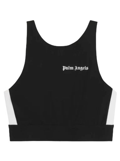 Съкратен топ Palm Angels Training Track Top Черно | PWVO001C99FAB0021001