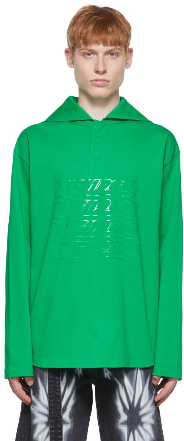 Поло тениска We11done We11done Cotton Henley Зелено | WD-TT1-22-554-U-GR, 0