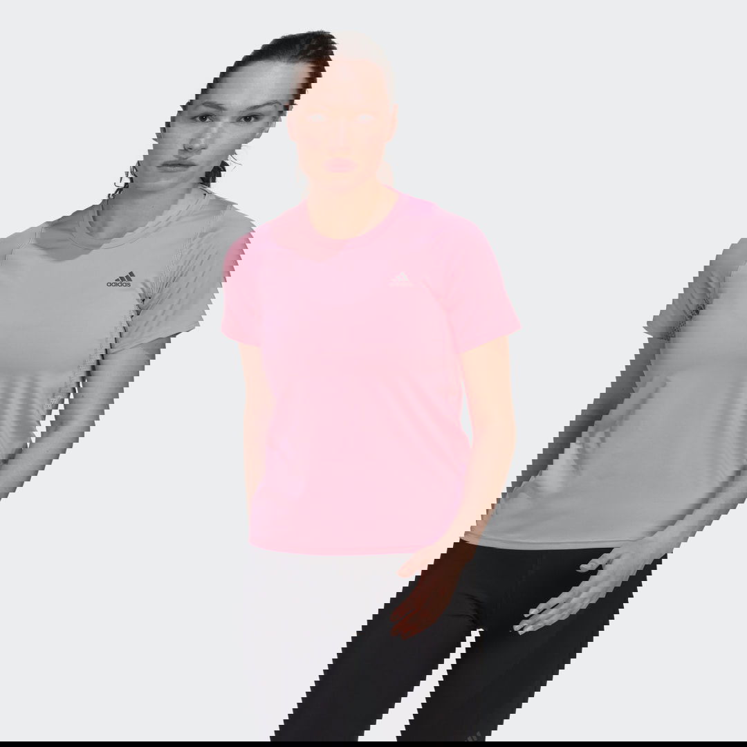 Тениска adidas Originals Run Fast Made With Parley Ocean Plastic Tee Розово | HK9006, 0