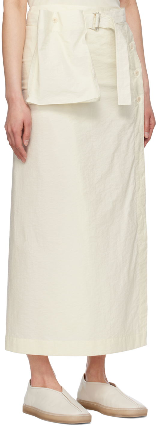 Пола LEMAIRE Wrap Midi Skirt Бяло | SK1021 LF1234, 1