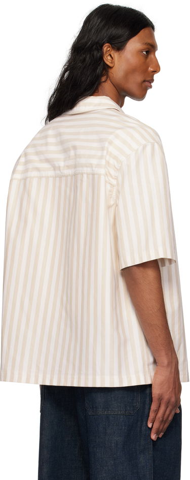 Риза MAISON KITSUNÉ Maison Kitsuné Short Sleeve Overshirt Бежово | OM00429WC5045, 2