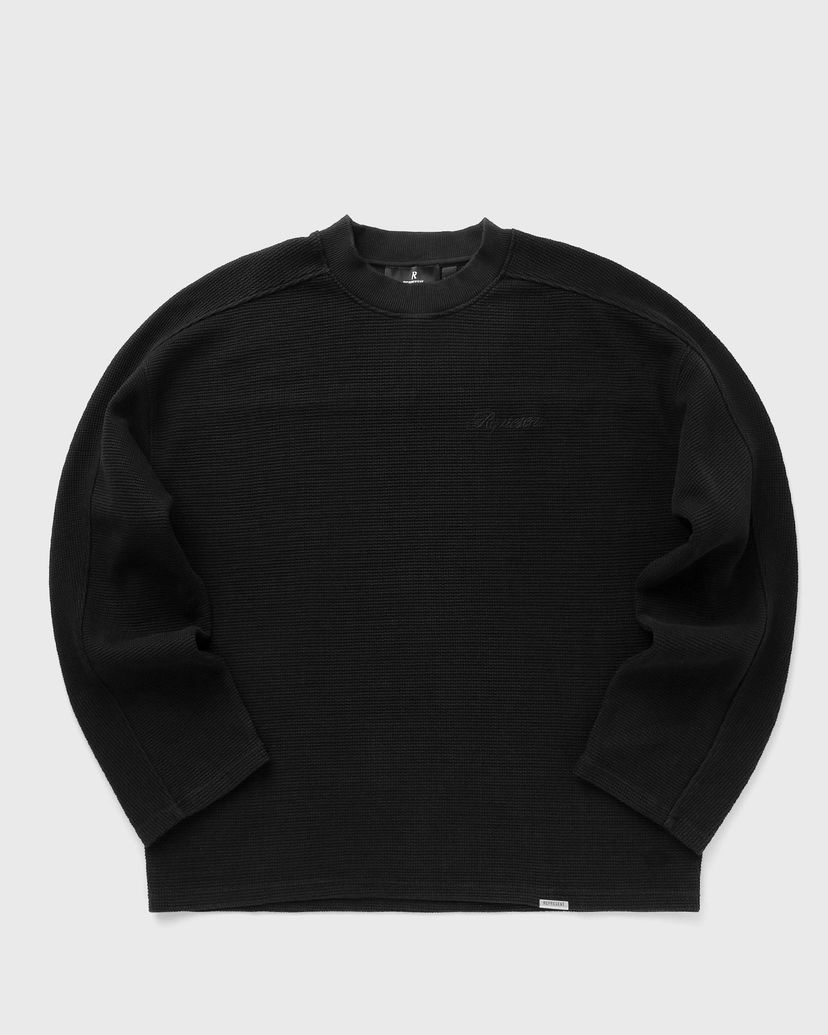Тениска Represent Clo Men's Waffle Long Sleeve T-Shirt Черно | MLM41209-01