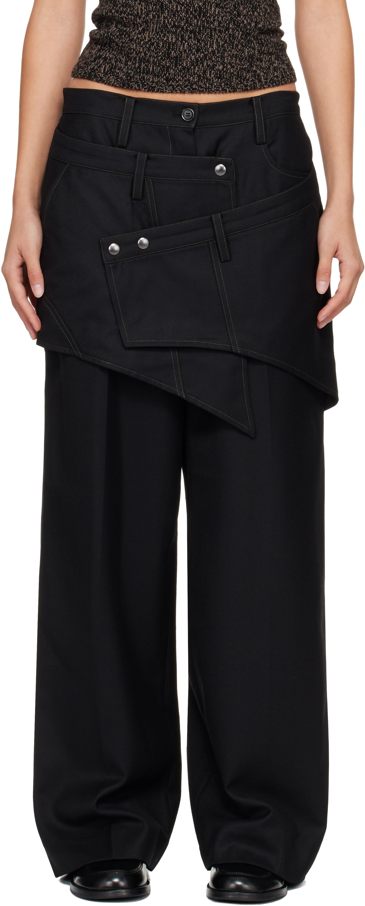 Панталони Andersson Bell Crossover Wrap Tailored Trousers Черно | apa862w, 0