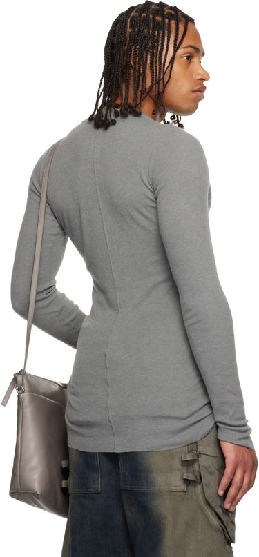 Тениска Rick Owens Rick Owens Concordians Ribbed Long-Sleeve T-Shirt Сиво | RU02E1250 RJR, 2