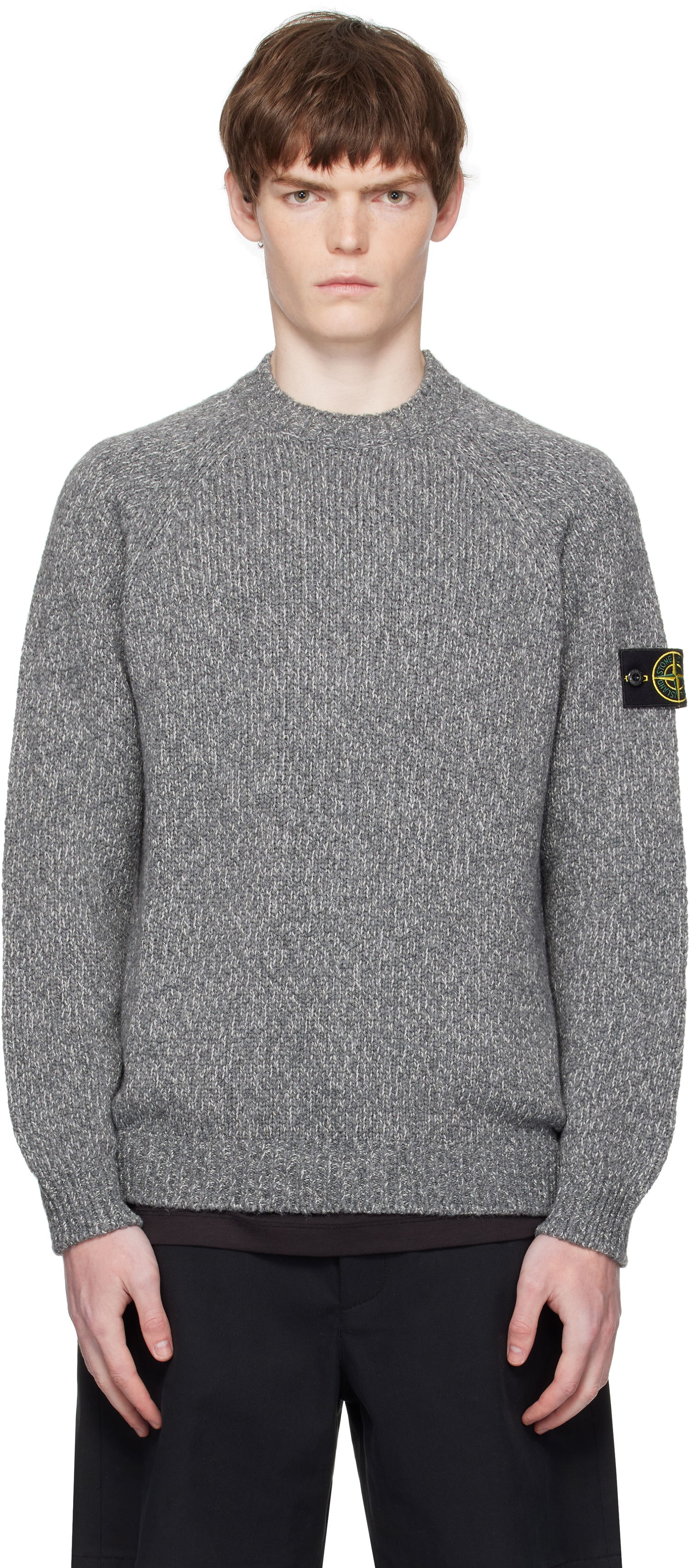 Пуловер Stone Island Stone Island Crew Neck Sweater Сиво | K2S15 5100050 S00N1, 0