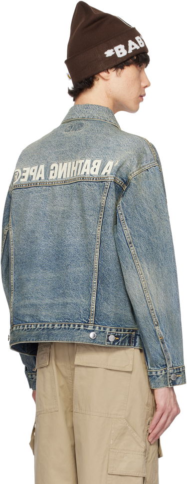 Шапка BAPE Distressed Denim Trucker Jacket Кафяво | 001LJK801308M, 2