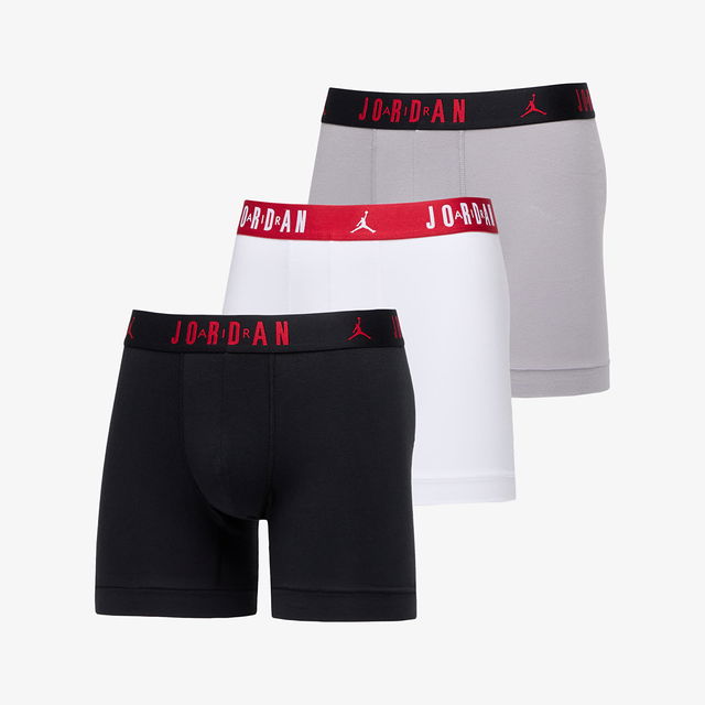 Jordan Flight Cotton Core 3-Pack Boxer Brief Black/ White S