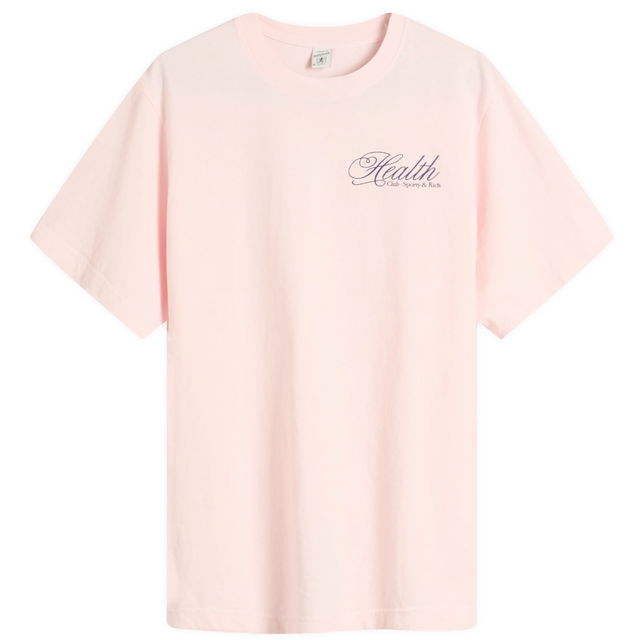 Sporty & Rich Health Script T-Shirt, Size Large