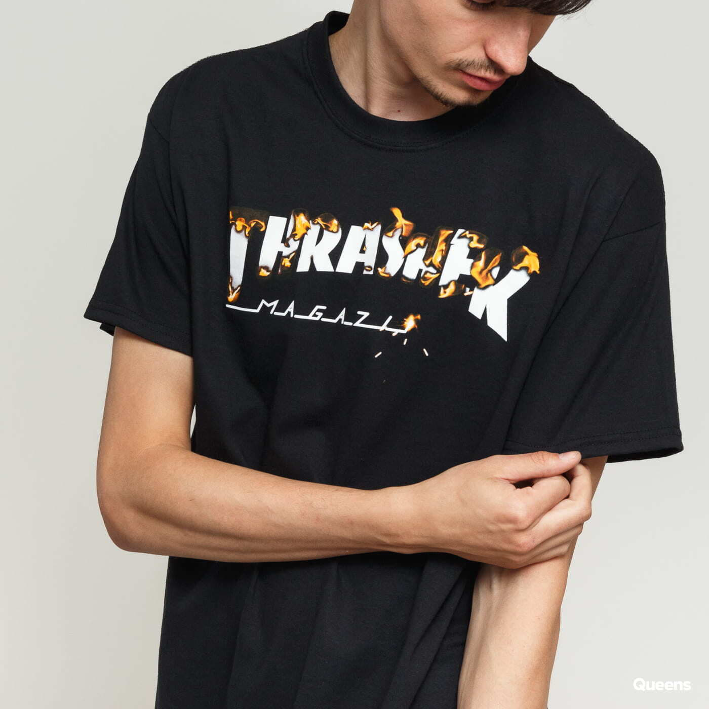 Тениска Thrasher Intro Burner Tee Black Черно | 049511, 1