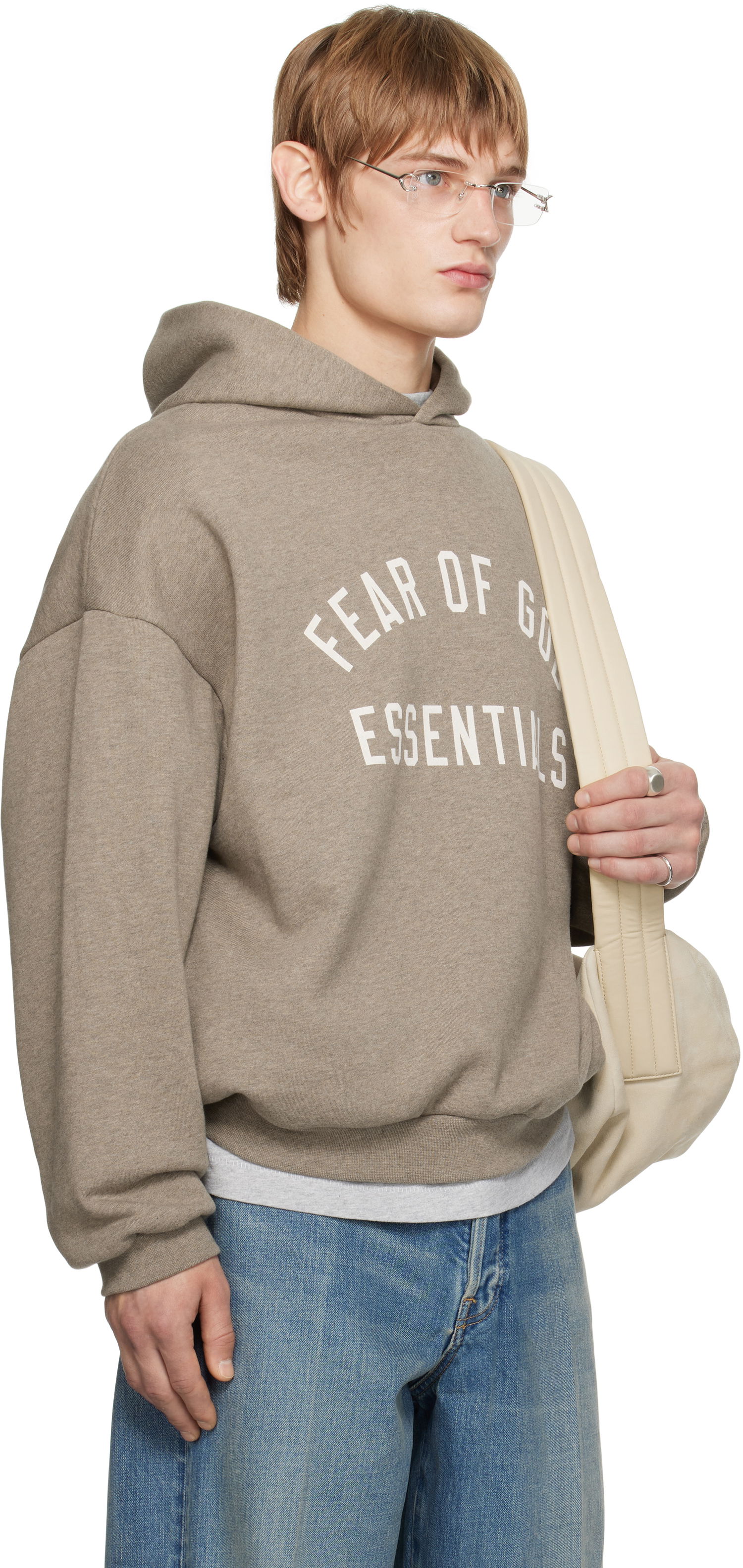 Суитчър Fear of God Fear of God ESSENTIALS Fleece Hoodie Кафяво | 192HO246251F, 1