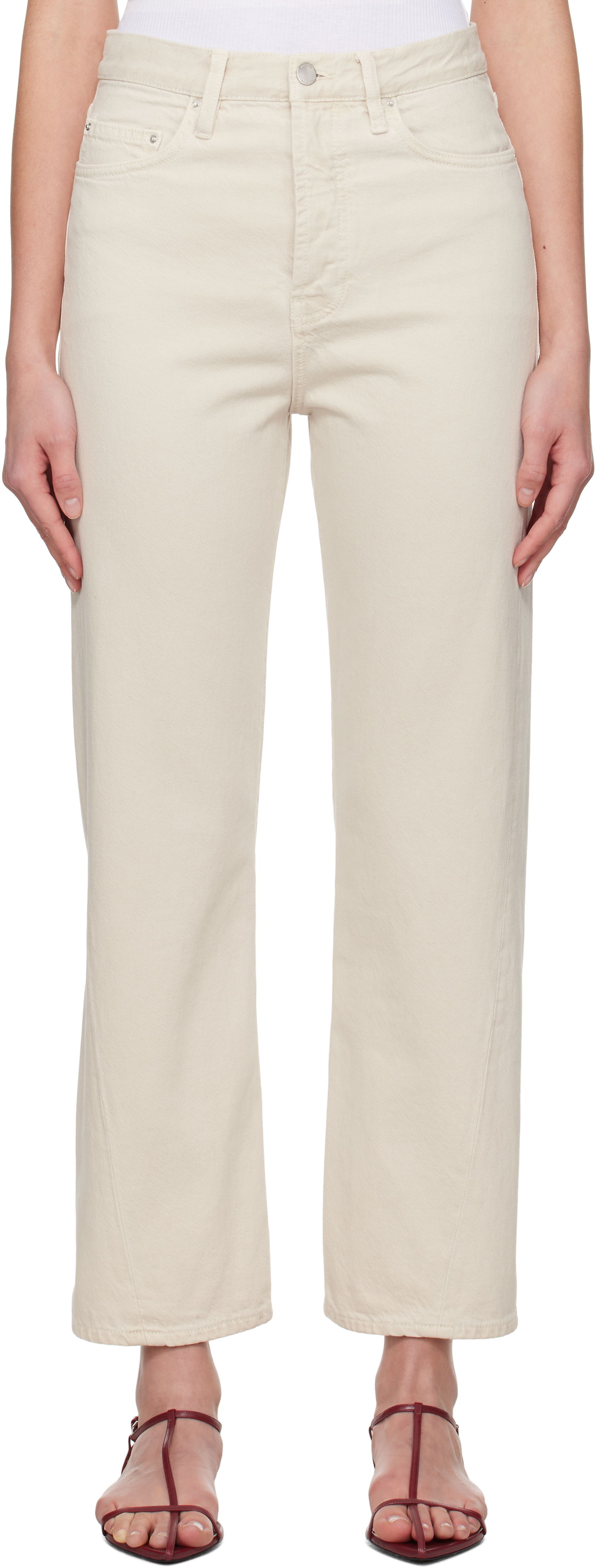 Дънки TOTEME TOTEME Twisted Seam Jeans Бежово | 251-WRB911-FB0083, 0