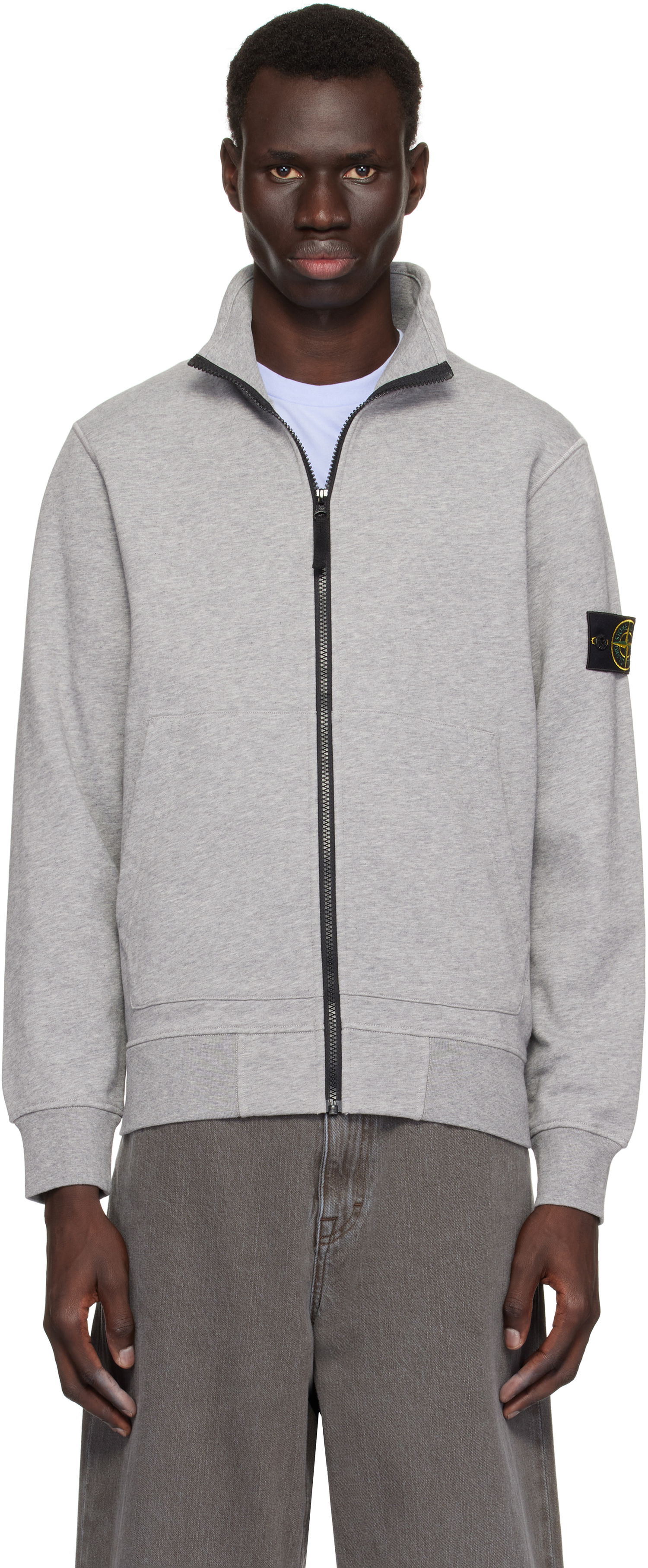 Суитчър Stone Island Stone Island Logo Patch Sweatshirt Сиво | K1S156100643S0051, 0