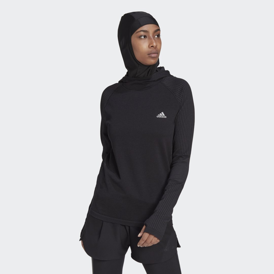 Суитчър adidas Originals X-City Running Knit Hoodie Черно | HK6482, 0