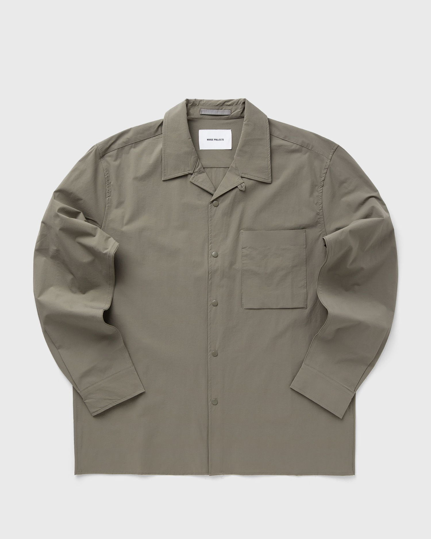 Риза NORSE PROJECTS Carsten Travel Light Long Sleeve Shirt Зелено | N40-0817-CONCRETE_GREY, 0