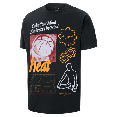 Тениска Nike NBA Max90 Miami Heat Courtside T-Shirt Черно | HQ0633-010, 1