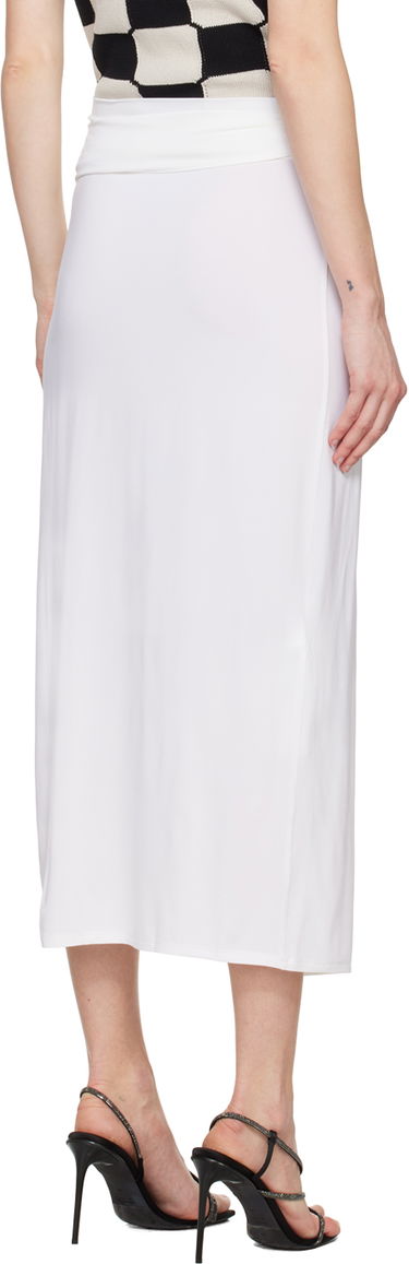 Пола Max Mara Beato Midi Wrap Skirt with Ring Detail Бяло | 2416691069600, 2